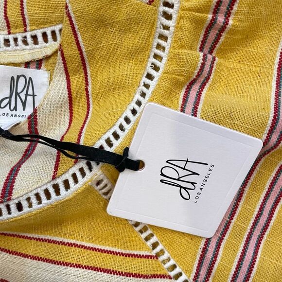 Anthropologie dRA Los Angeles Striped Linen Short Dress Medium - Picture 5 of 12